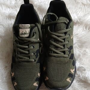 Green Camouflage Sneakers